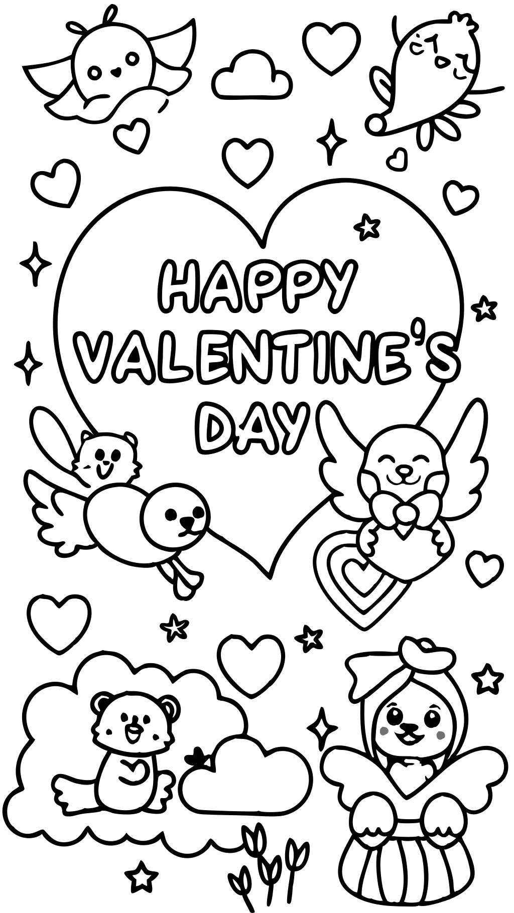 coloriage de la Saint Valentin